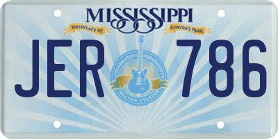 MS license plate JER786