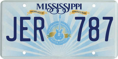 MS license plate JER787