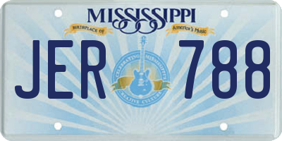 MS license plate JER788