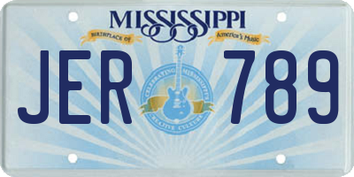 MS license plate JER789