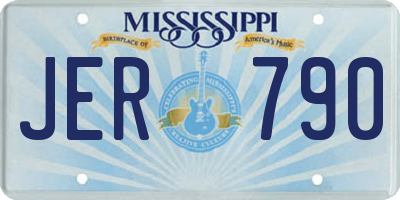 MS license plate JER790