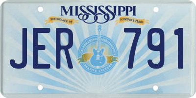 MS license plate JER791
