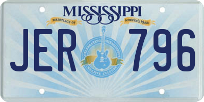 MS license plate JER796