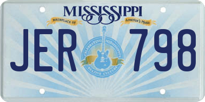 MS license plate JER798