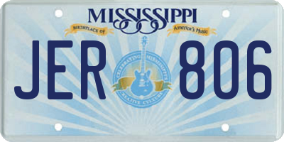 MS license plate JER806