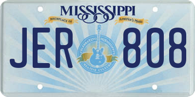 MS license plate JER808