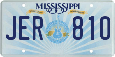 MS license plate JER810