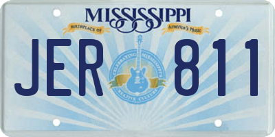 MS license plate JER811