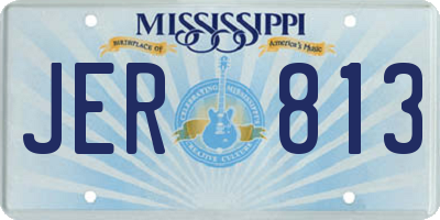 MS license plate JER813