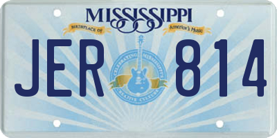 MS license plate JER814