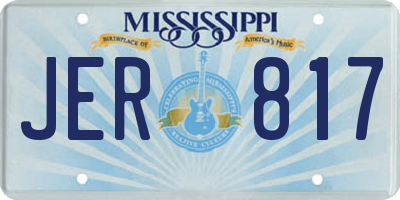 MS license plate JER817