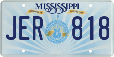 MS license plate JER818