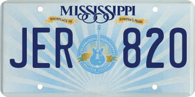 MS license plate JER820
