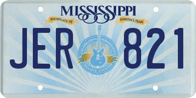 MS license plate JER821