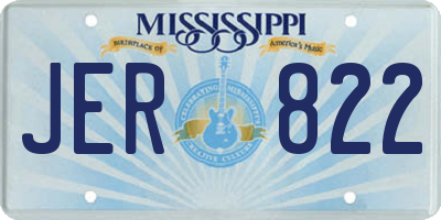 MS license plate JER822