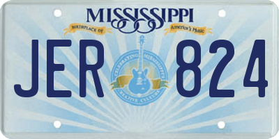 MS license plate JER824