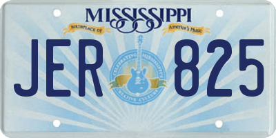 MS license plate JER825