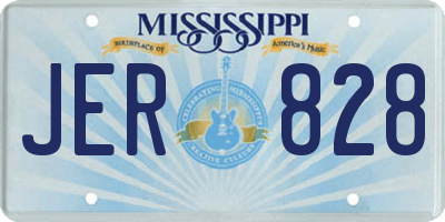 MS license plate JER828