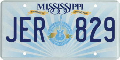 MS license plate JER829