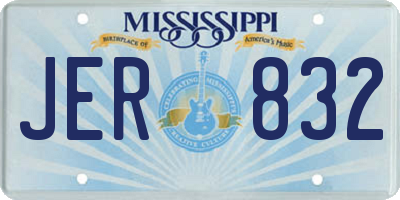 MS license plate JER832