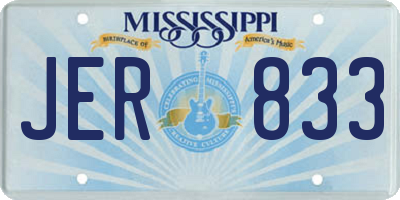 MS license plate JER833