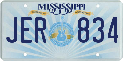 MS license plate JER834