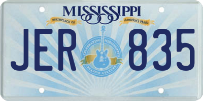 MS license plate JER835