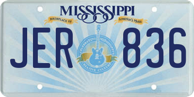 MS license plate JER836