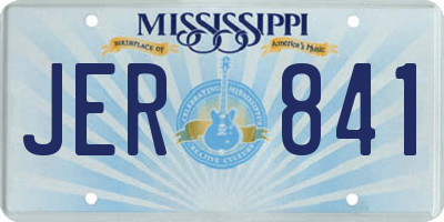 MS license plate JER841