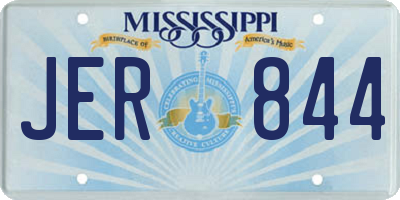 MS license plate JER844