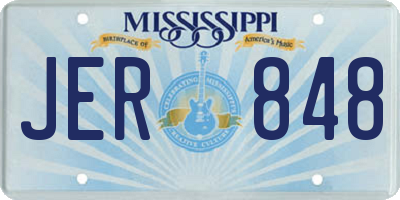 MS license plate JER848