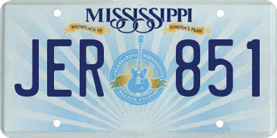 MS license plate JER851