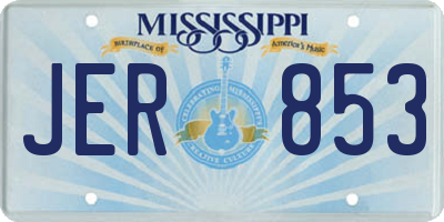 MS license plate JER853