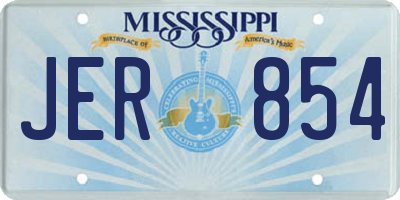MS license plate JER854