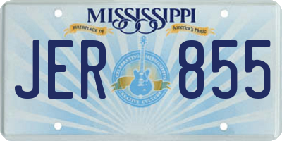 MS license plate JER855