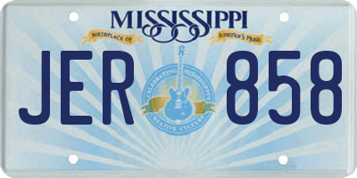 MS license plate JER858