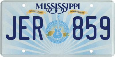 MS license plate JER859