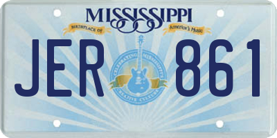 MS license plate JER861