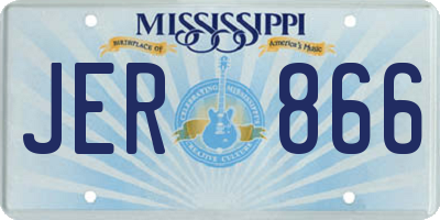 MS license plate JER866