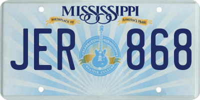 MS license plate JER868