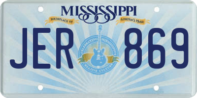 MS license plate JER869