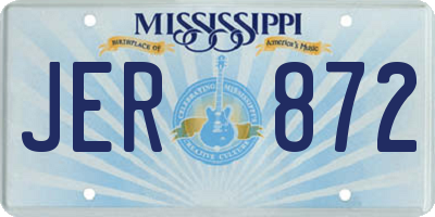MS license plate JER872