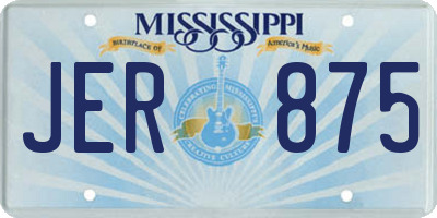 MS license plate JER875