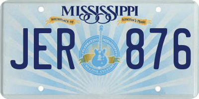 MS license plate JER876