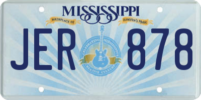 MS license plate JER878