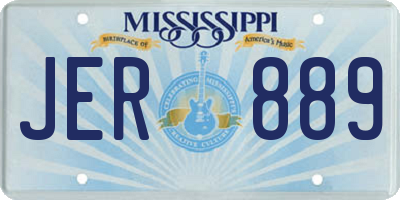MS license plate JER889