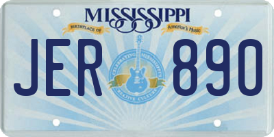 MS license plate JER890