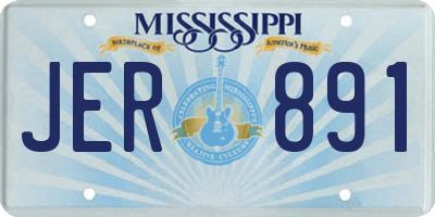 MS license plate JER891