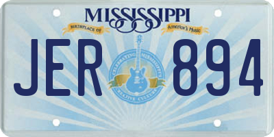 MS license plate JER894