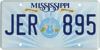 MS license plate JER895